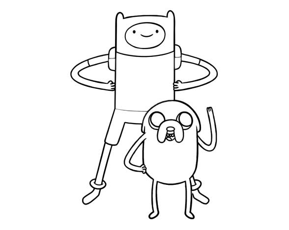 Páginas para colorir Adventure Time - imprimir ou baixar gratuitamente